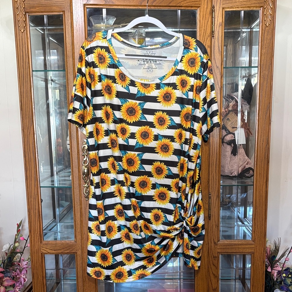 Crazy Train SUNFLOWER Striped Tunic